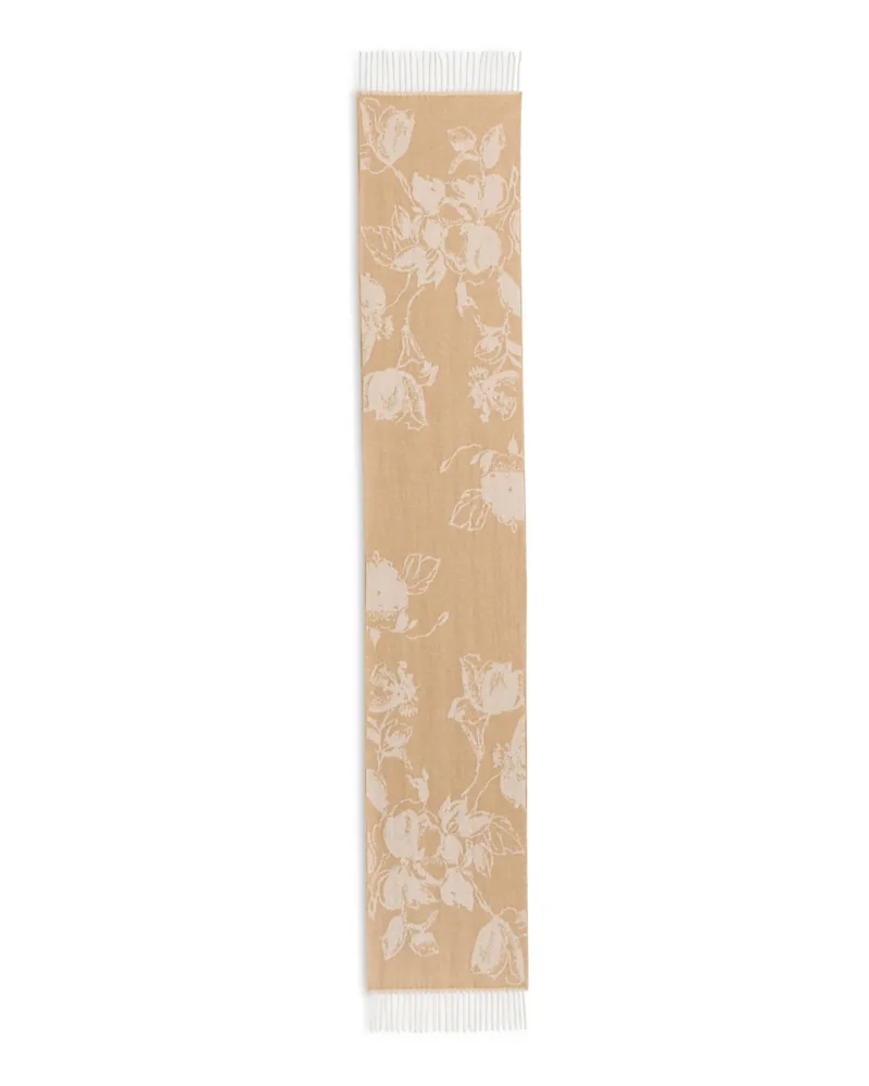 Woven Floral Cashmere Scarf by Amicale