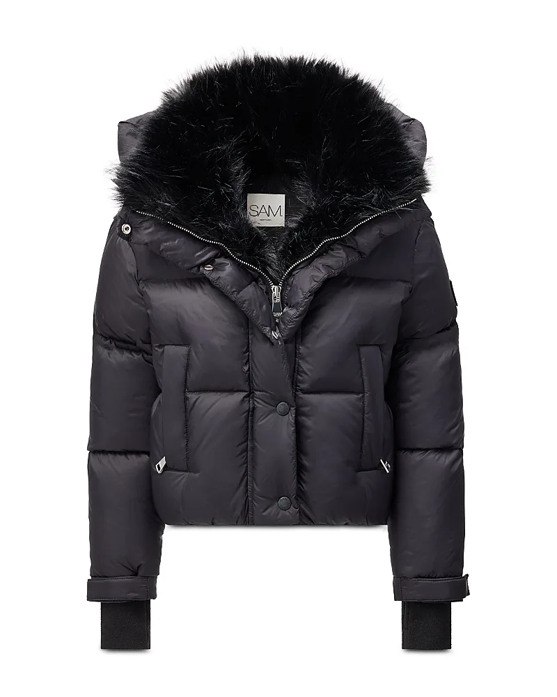 Vesper Down Puffer Coat with Faux Fur Trim by S.A.M.