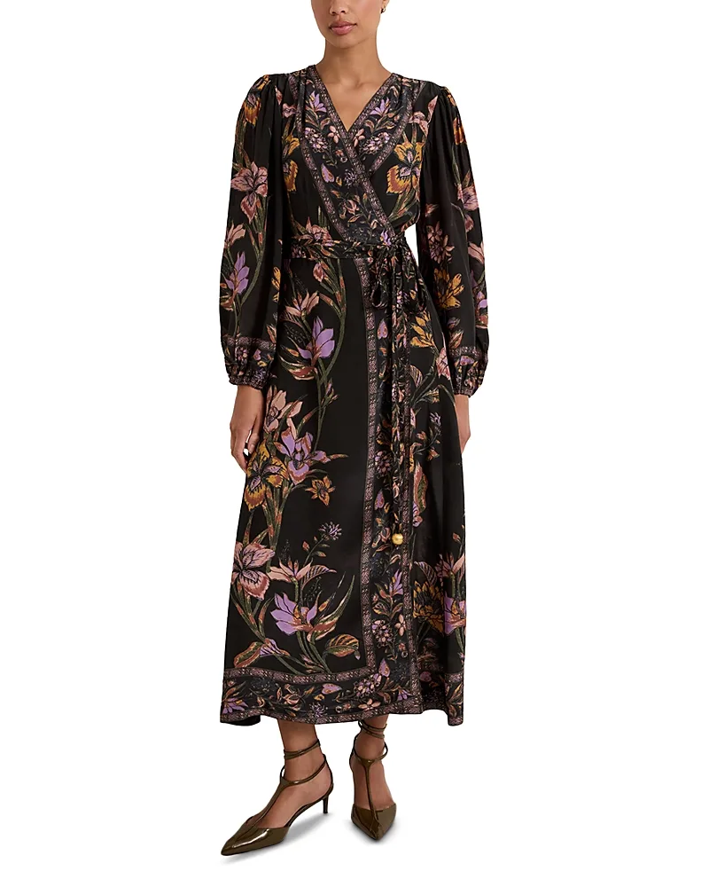 Everette Belted Midi Wrap Dress by Marie Oliver