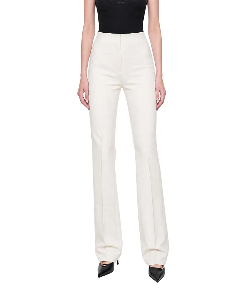 High Waist Slit Hem Trousers by Nocturne