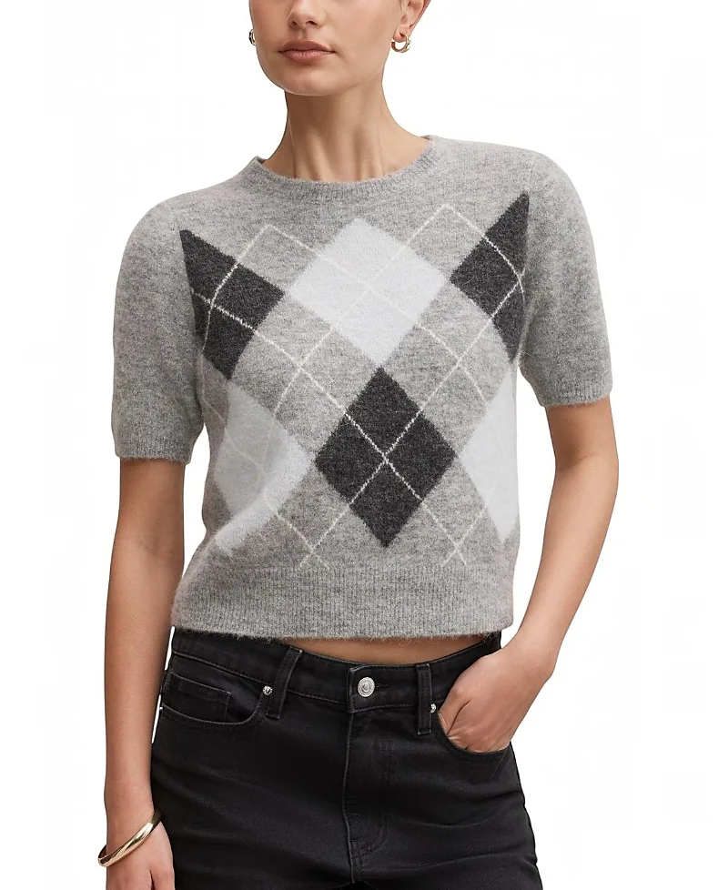 Andy Argyle Fluffy Knitted T-Shirt by Ever New