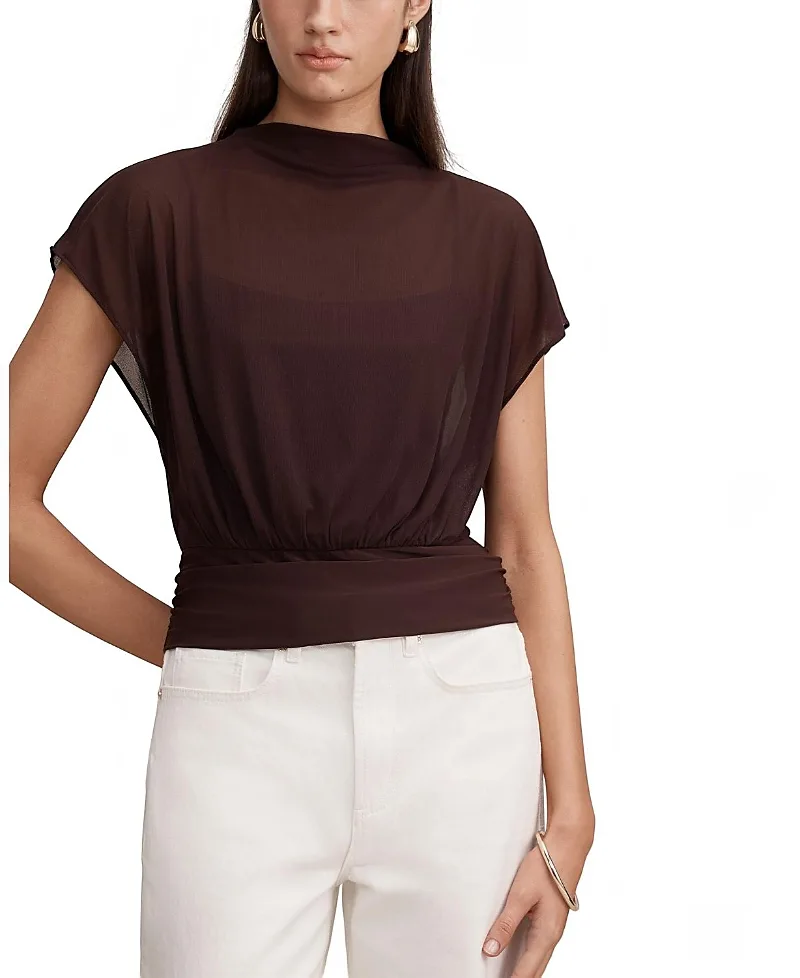 Mattie Mesh Overlay Top by Ever New