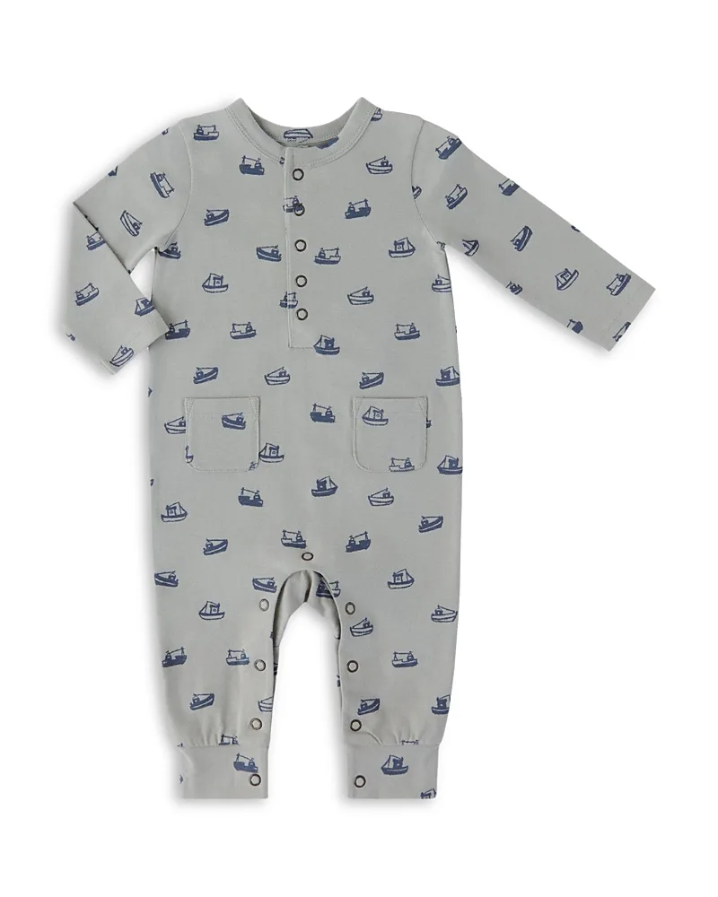 Essentials Henley Patch Pocket Romper by Pehr