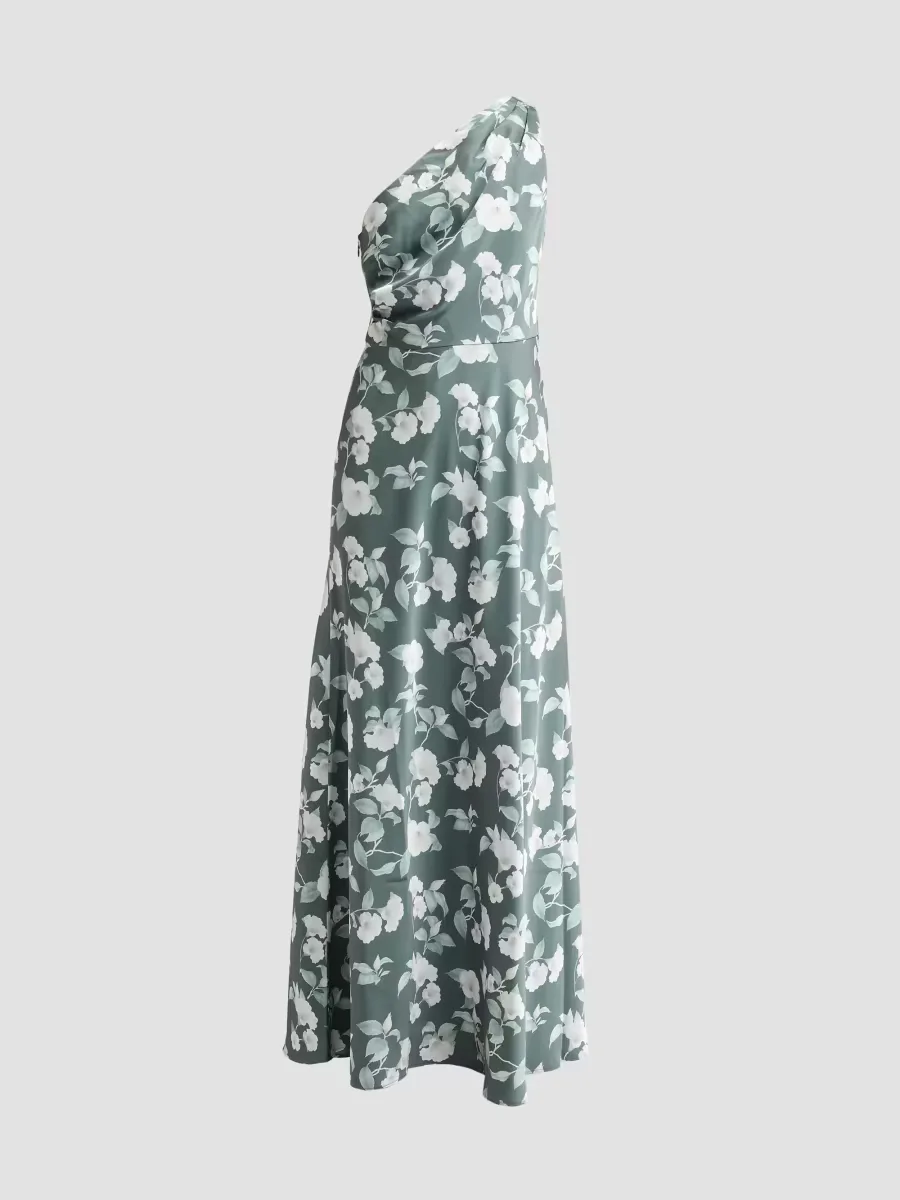 Delphine One-Shoulder Chiffon Gown by SACHIN BABI