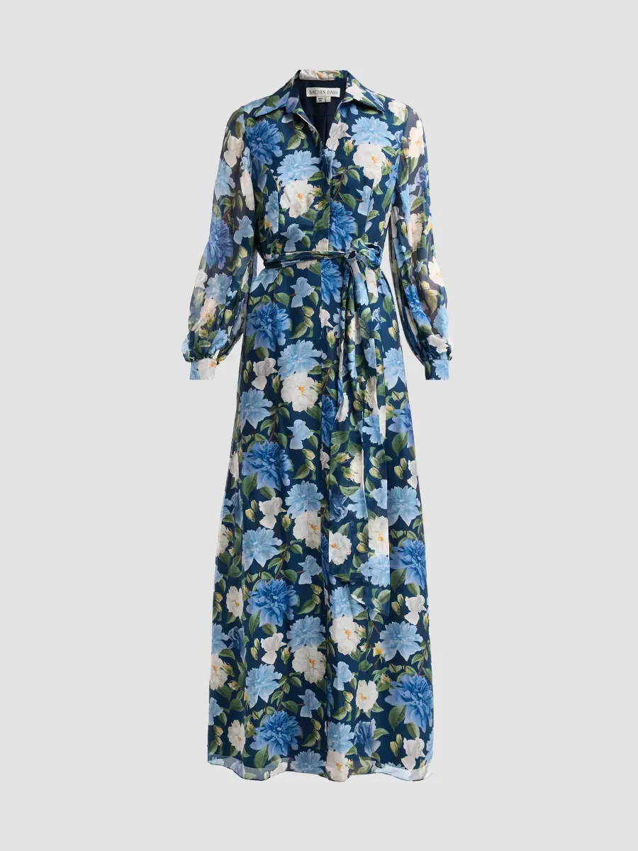 Priscilla Chiffon Shirt Gown by SACHIN BABI