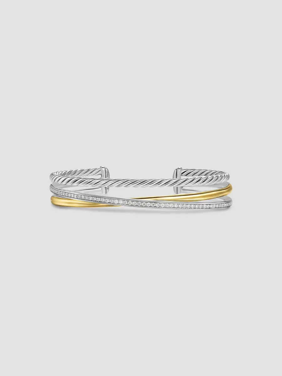 Crossover Three Row Bracelet in Sterling Silver by David Yurman