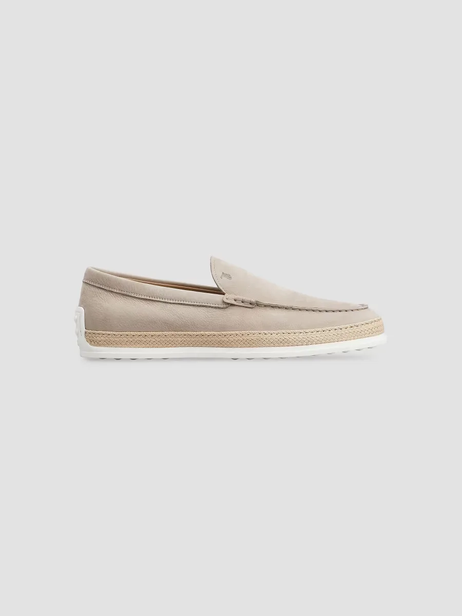 Pantofola Leather & Raffia Loafers by Tod's