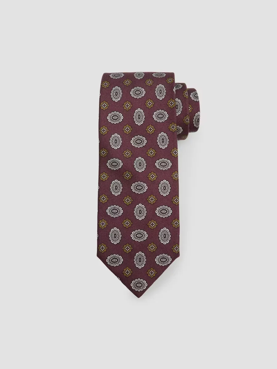 Floral Medallion Silk Tie by Brioni
