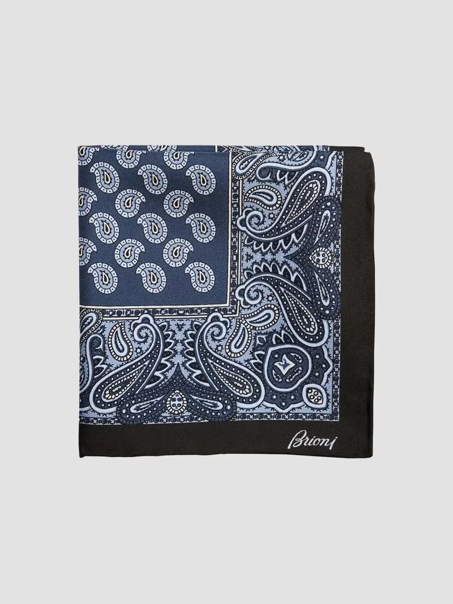 Hand-Rolled Paisley Silk Pocket Square by Brioni