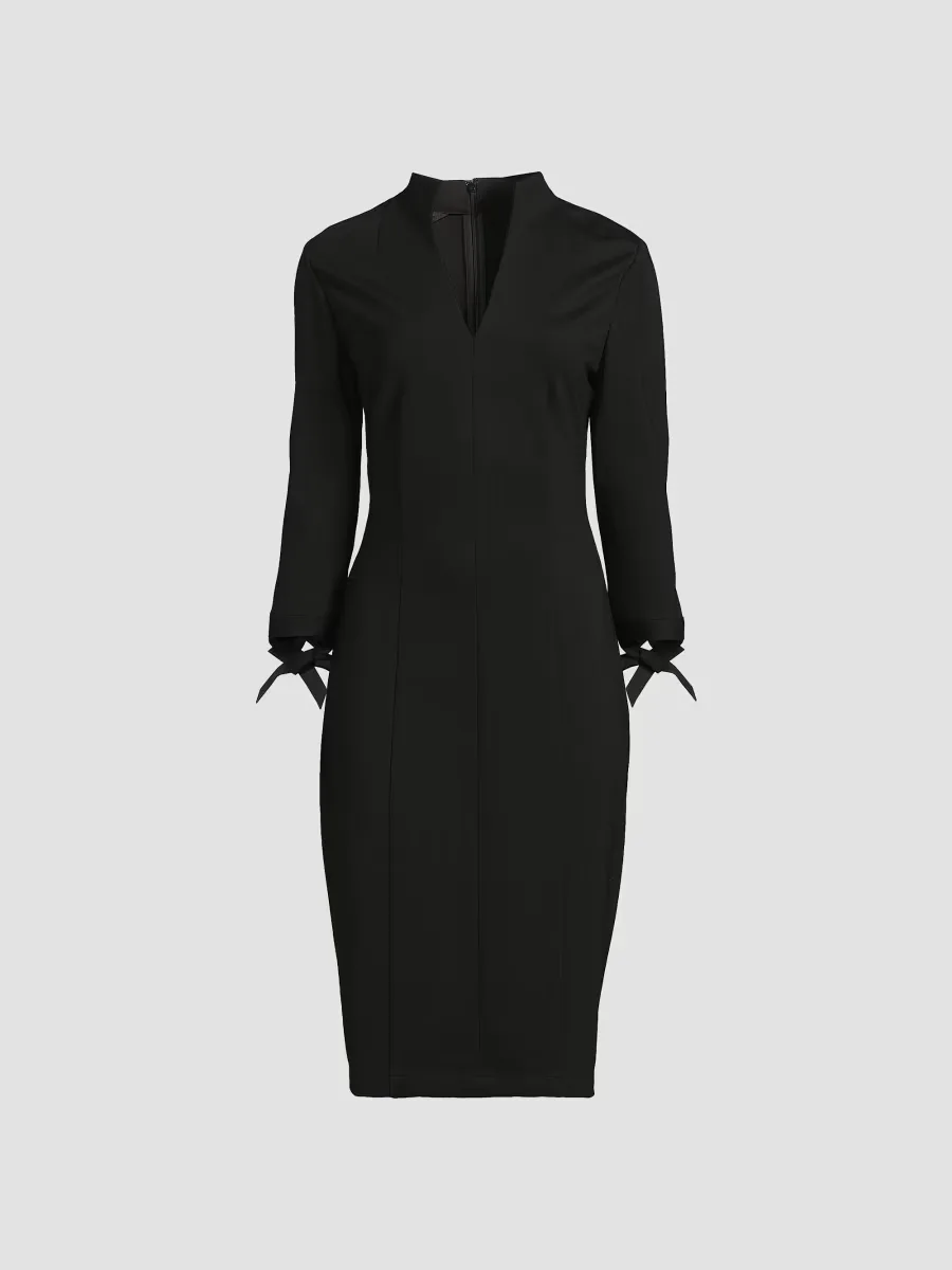 Luxestretch Ponte Sheath Knee-Length Dress by Misook