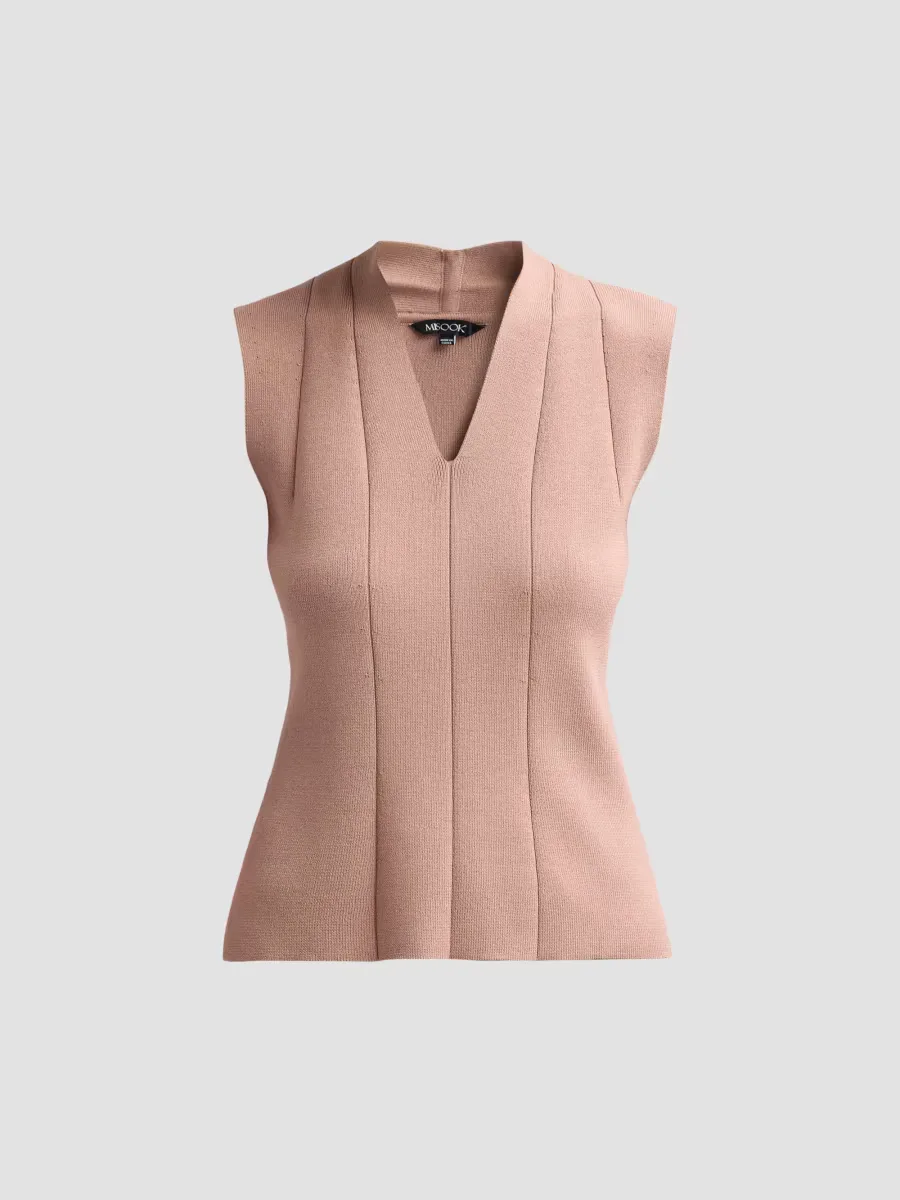 Princess Seam V-Neck Tank by Misook