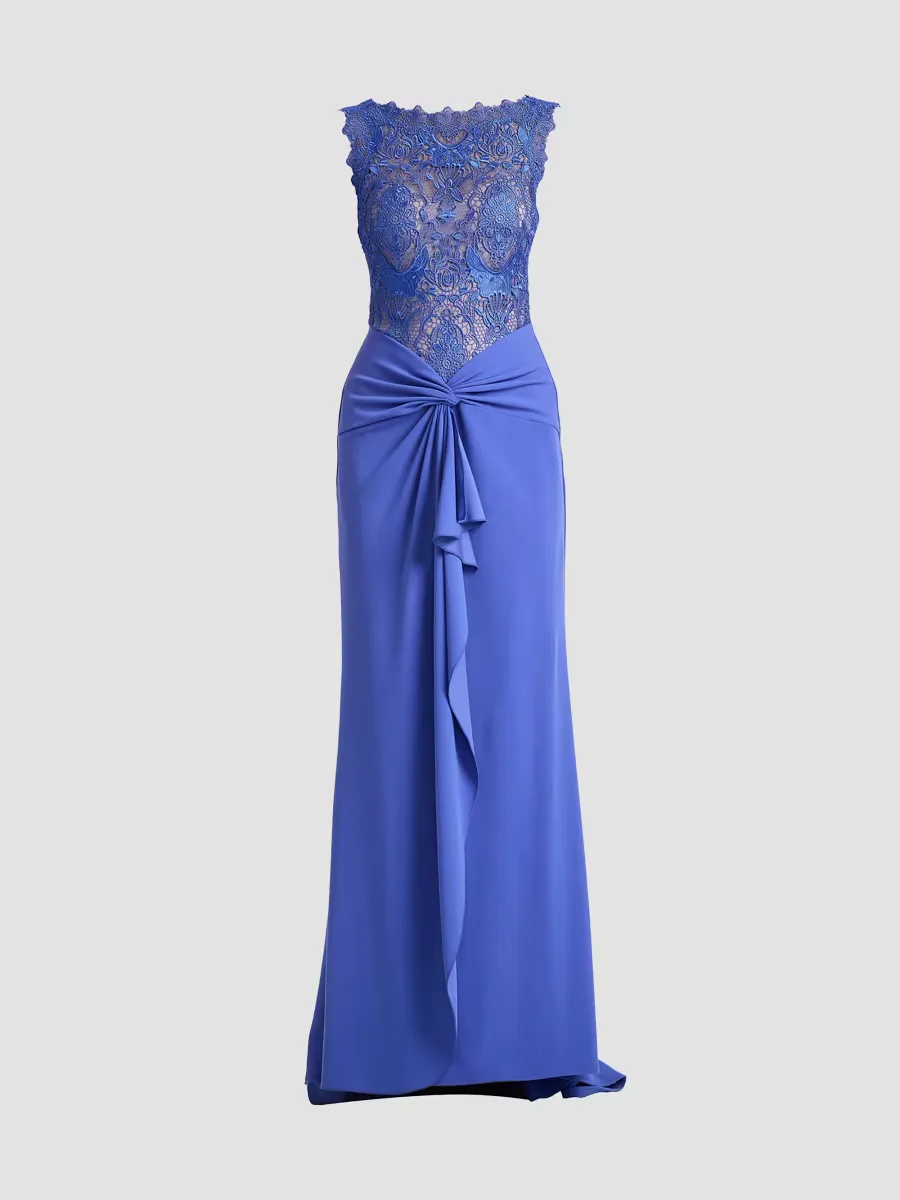 Evelise Ruffled Lace Gown by Tadashi