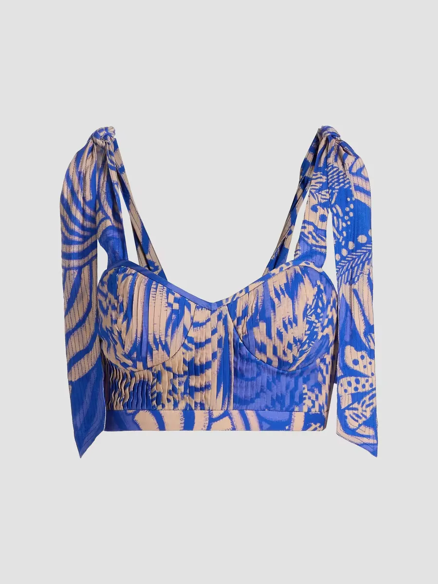 Carla Floral Bustier Top by Poupette St Barth
