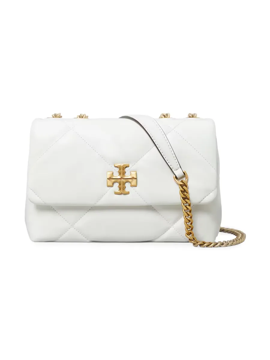 Small Kira Diamond Leather Shoulder Bag by Tory Burch