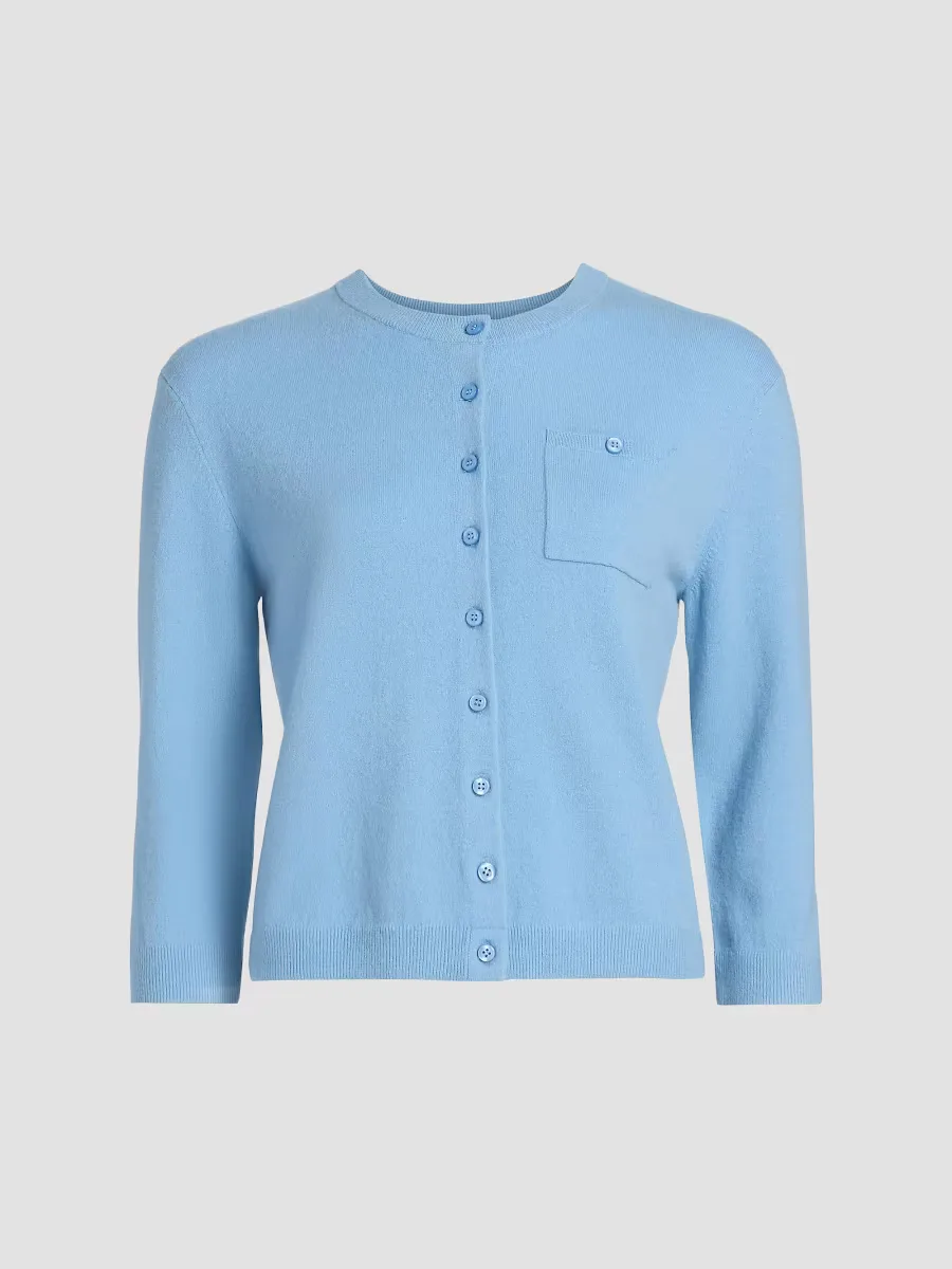 Pocket-Detail Wool-Cashmere Cardigan
