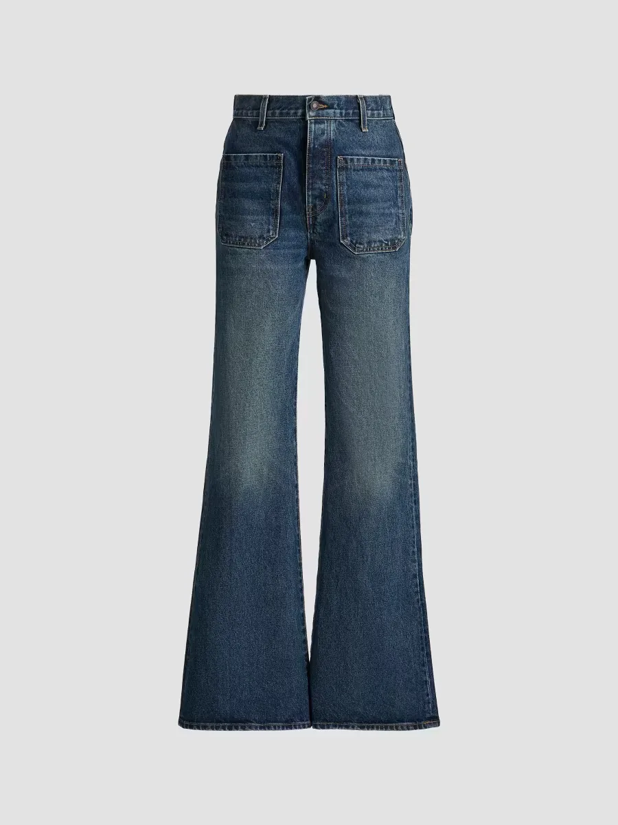 Florence Patch Pocket Flare Jeans by Nili Lotan