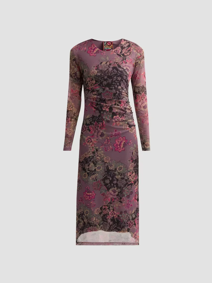 Floral Mesh Sheath Midi Dress by Johnny Was