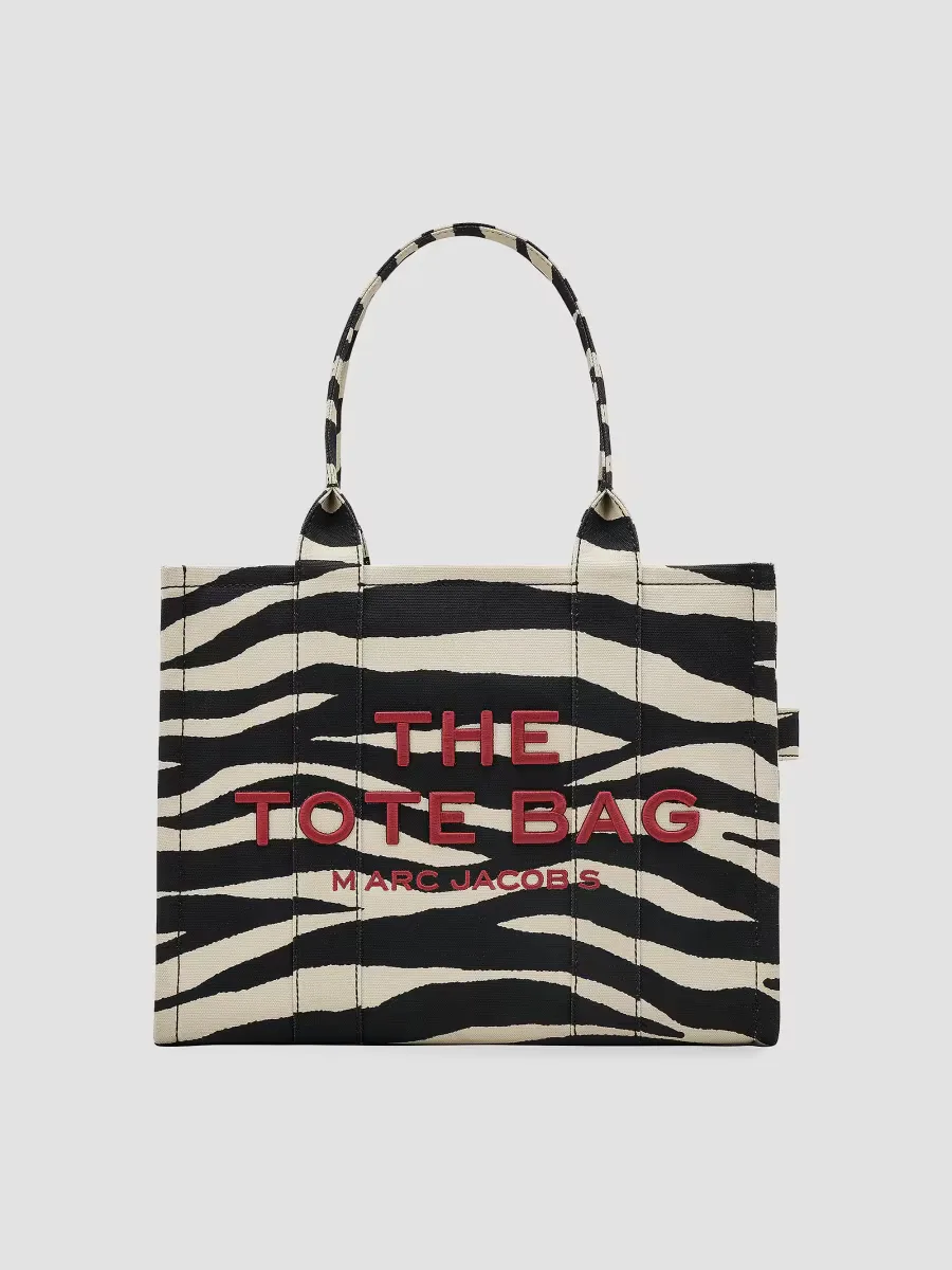 Zebra-Print Canvas Large Tote Bag by Marc Jacobs