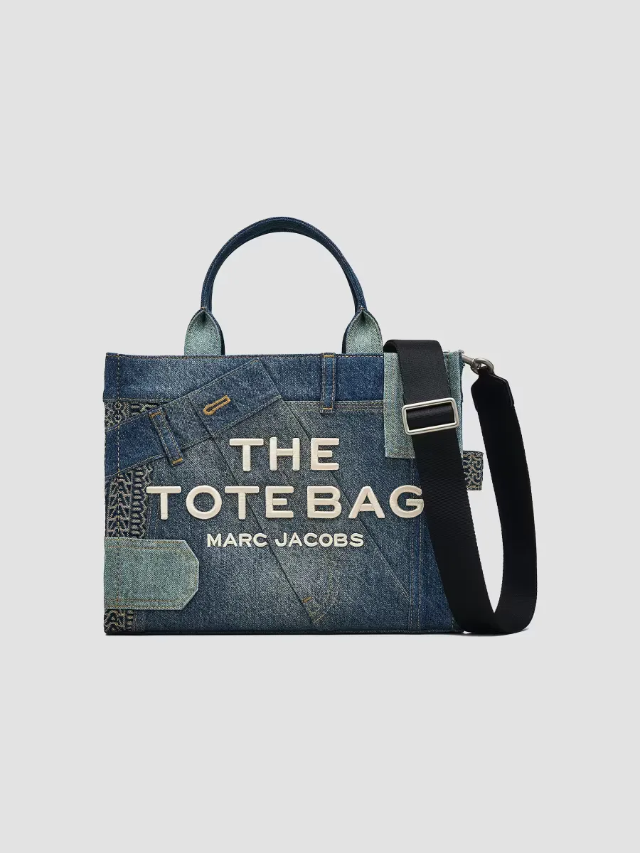 The Deconstructed Denim Medium Tote Bag by Marc Jacobs