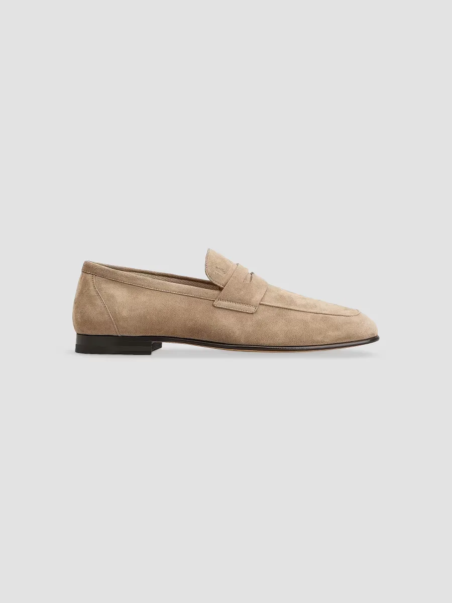 Logo-Detailed Suede Loafers