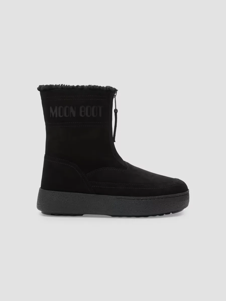 L-Track Lara Shearling-Trim Suede Boots by Moon Boot