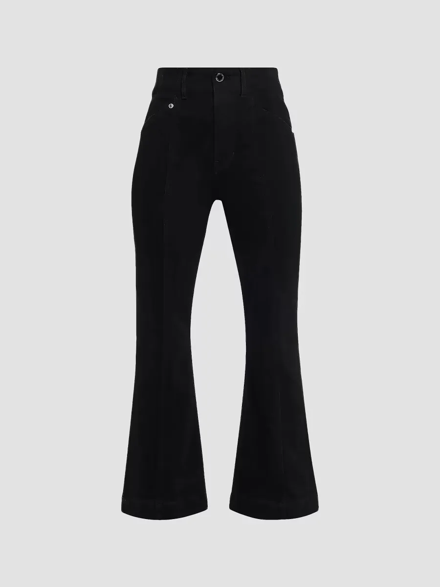 Carson High-Rise Cropped Regular-Fit Jeans by Veronica Beard
