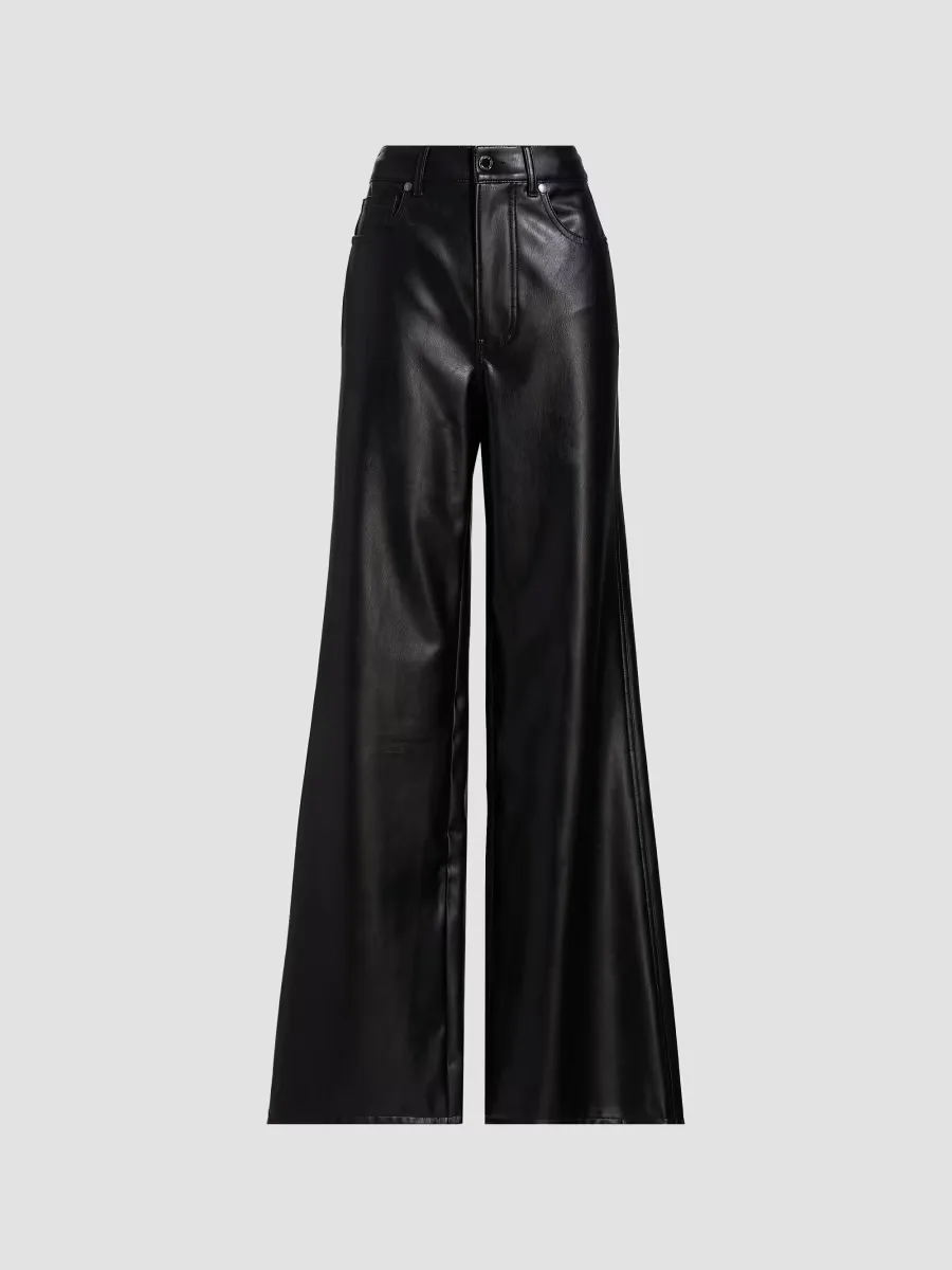 Kasey Faux Leather Wide-Leg Pants