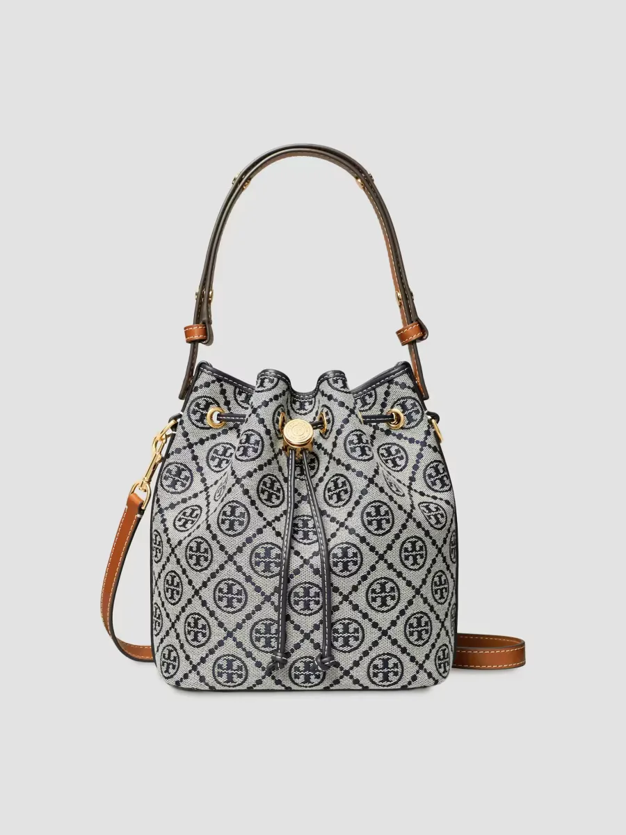 T Monogram Canvas Bucket Bag by Tory Burch