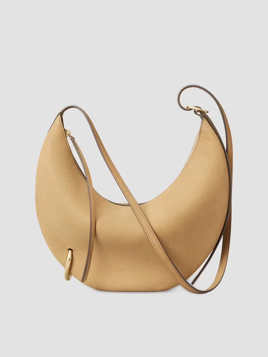 Pierced Leather Crossbody Bag - Stone by Tory Burch