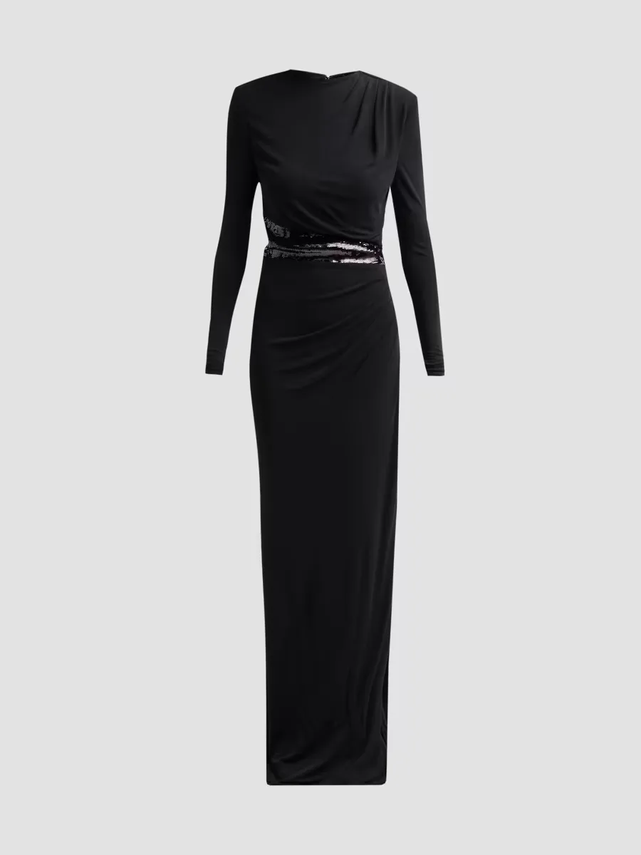 Samantha Sequin-Belt Gown by Ramy Brook