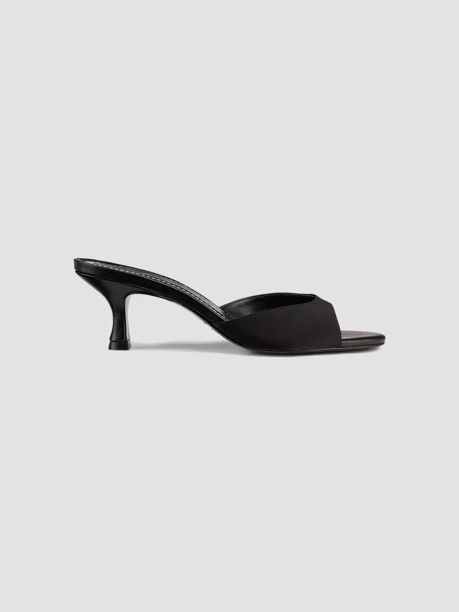 Bridgette Satin 55MM Mules by STAUD