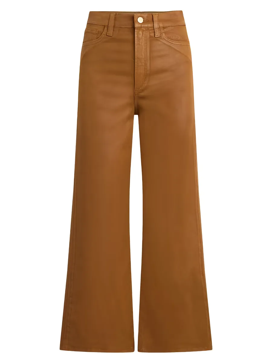 The Mia Coated Wide-Leg Ankle Crop Jeans by Joe's Jeans