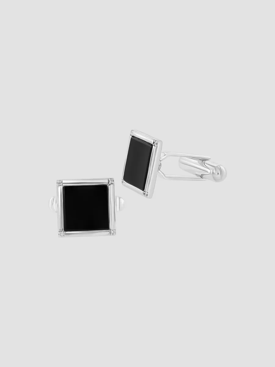 925 Sterling Silver, Diamond & Onyx Cufflinks by Saks Fifth Avenue
