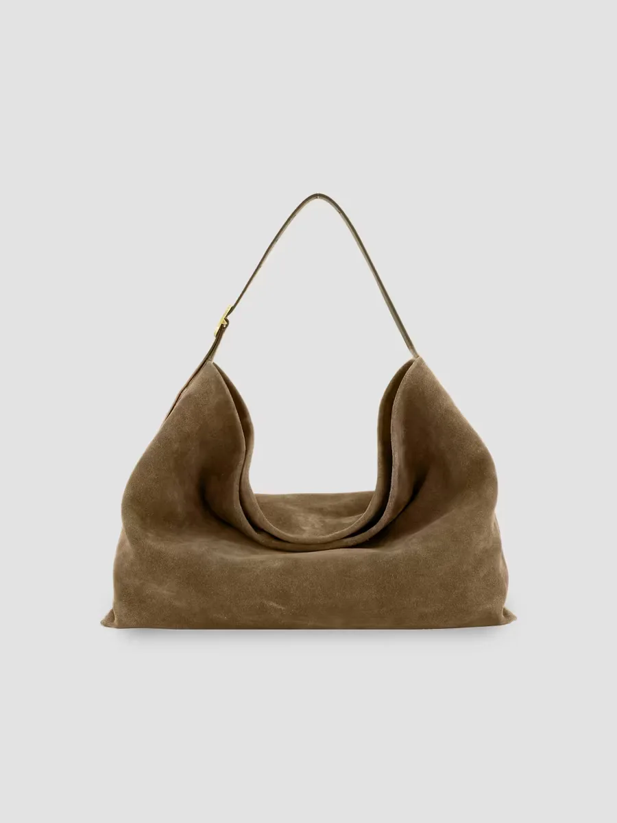 Vivian Medium Suede Hobo Bag by Vince