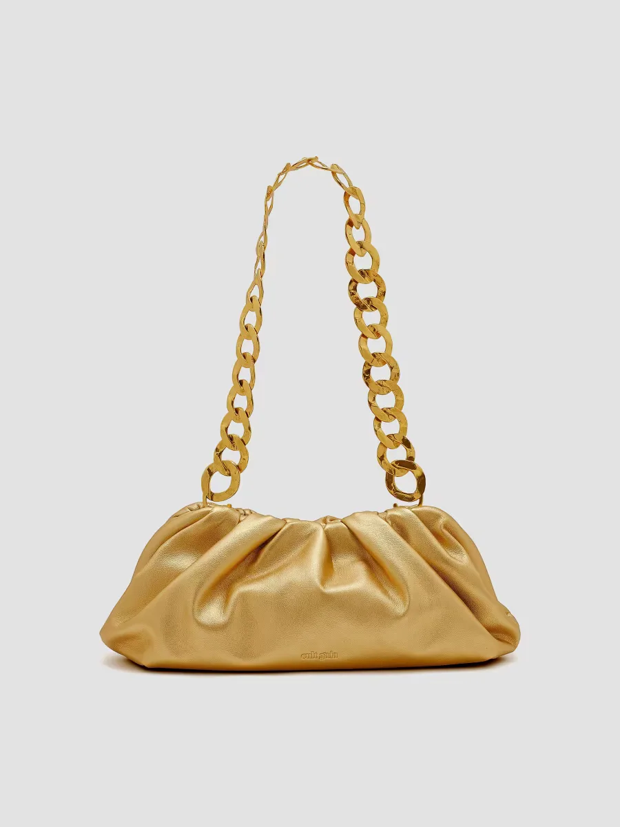 Dulce Leather Shoulder Bag - Brass by Cult Gaia