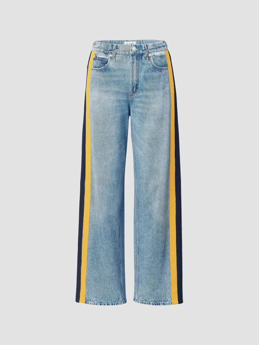 Rb Miramar Terry Cotton Wide-Leg Track Pants by rag & bone