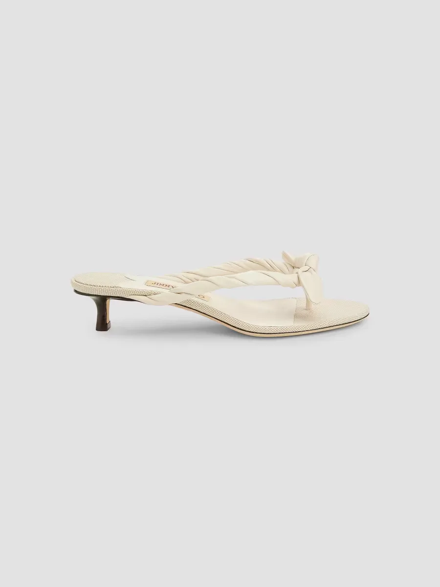 Liss 35MM Leather & Canvas Slip-On Sandals