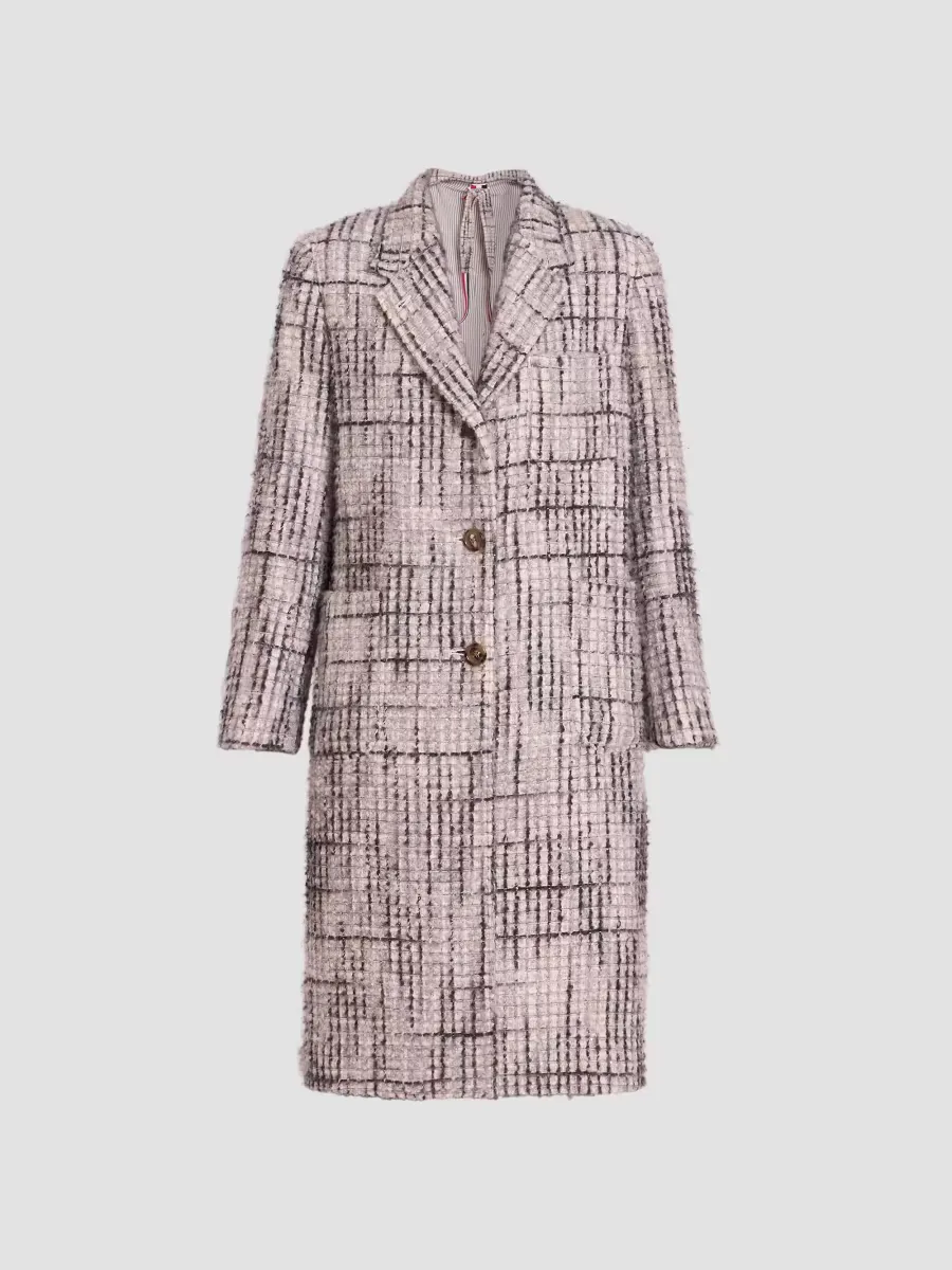Textured Cashmere-Blend Single-Breasted Overcoat by Thom Browne