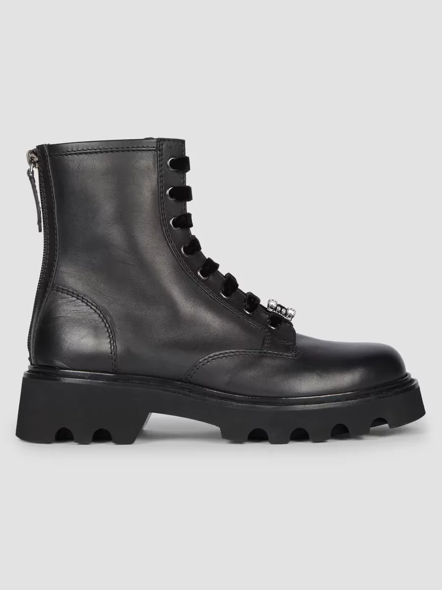 Viv Rangers Truck Charms 20MM Leather Booties by Roger Vivier