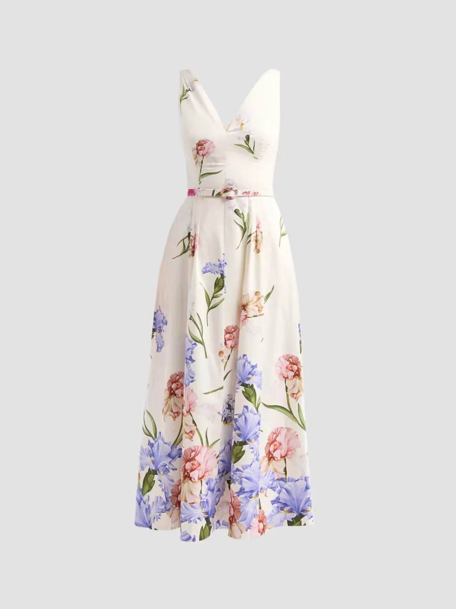 Iris Dgrad Poplin Midi Dress by Oscar de la Renta