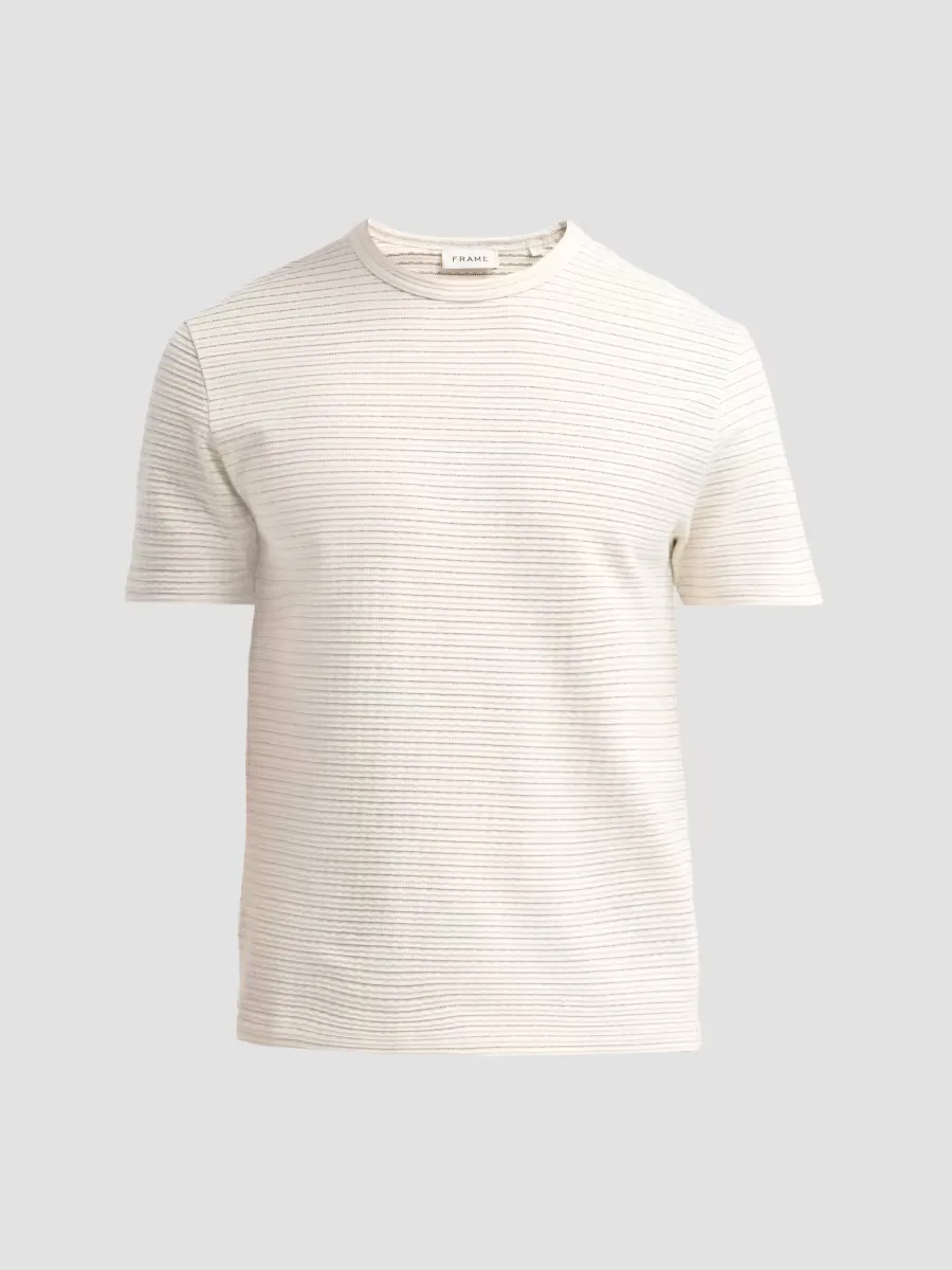 Jacquard Striped Crewneck T-Shirt
