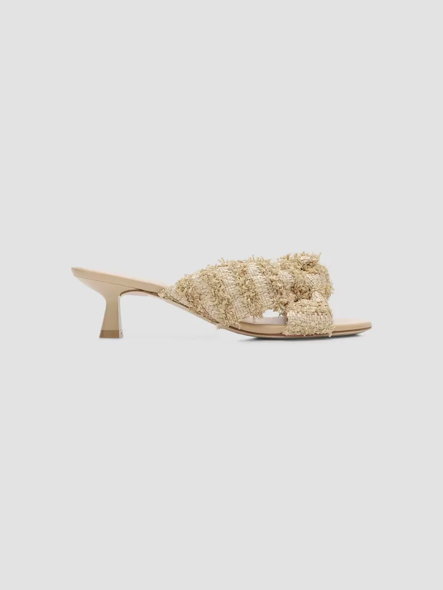 Soplaya 50MM Knotted Straw Mules by Stuart Weitzman