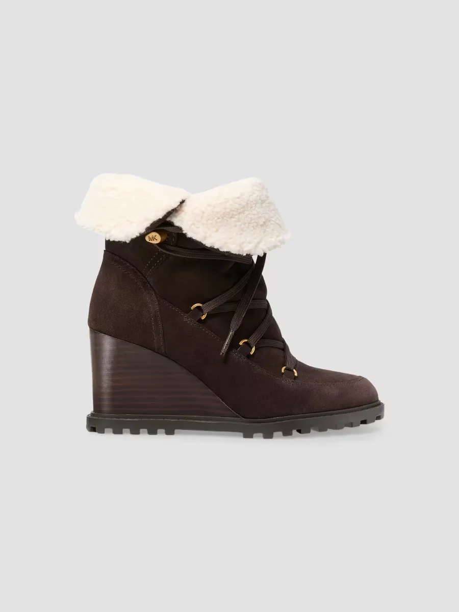 Blakely 75MM Suede & Faux-Shearling Boots by Michael Kors