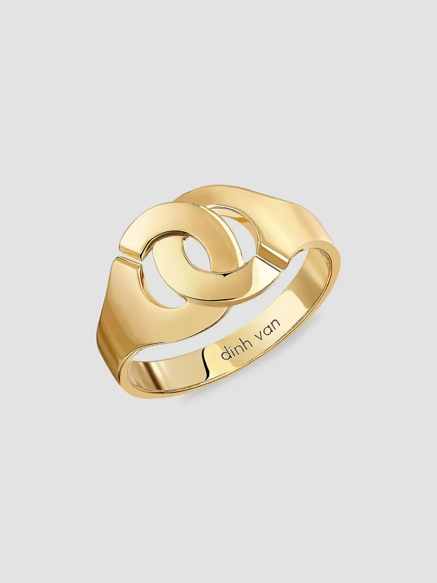 Menottes Dinh Van R10 18K Yellow Gold Handcuff Ring by dinh van