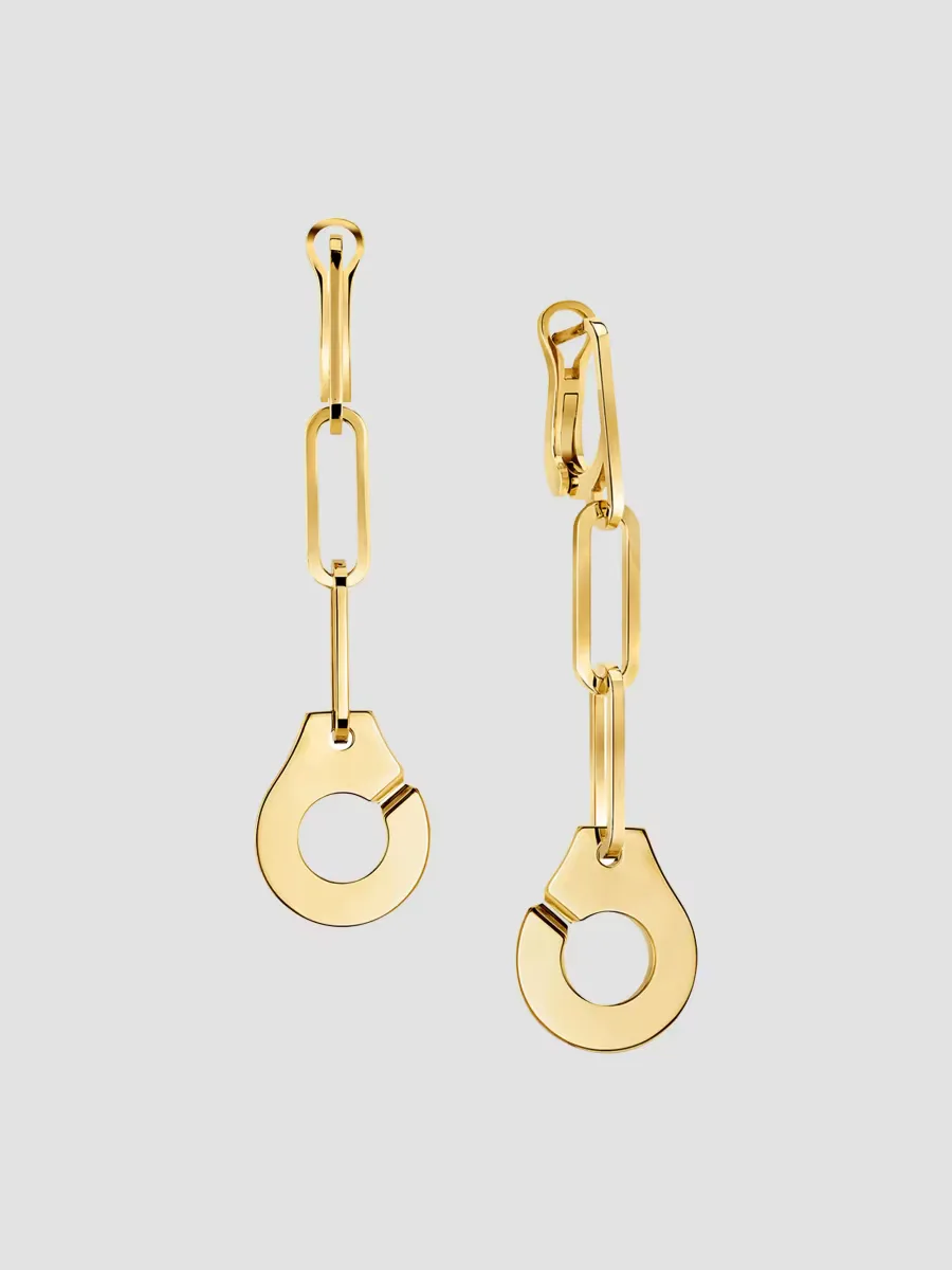 Menottes 18K Yellow Gold Drop Earrings by dinh van