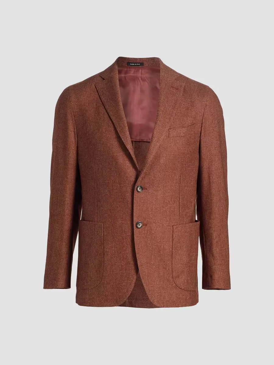 Collection Melange Wool-Blend Flannel Jacket by Saks Fifth Avenue