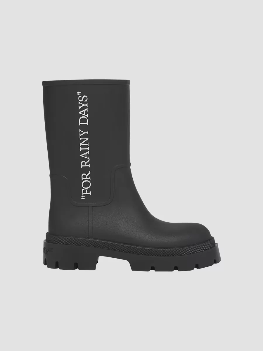 Reboot Graphic Rain Boots by Off-White