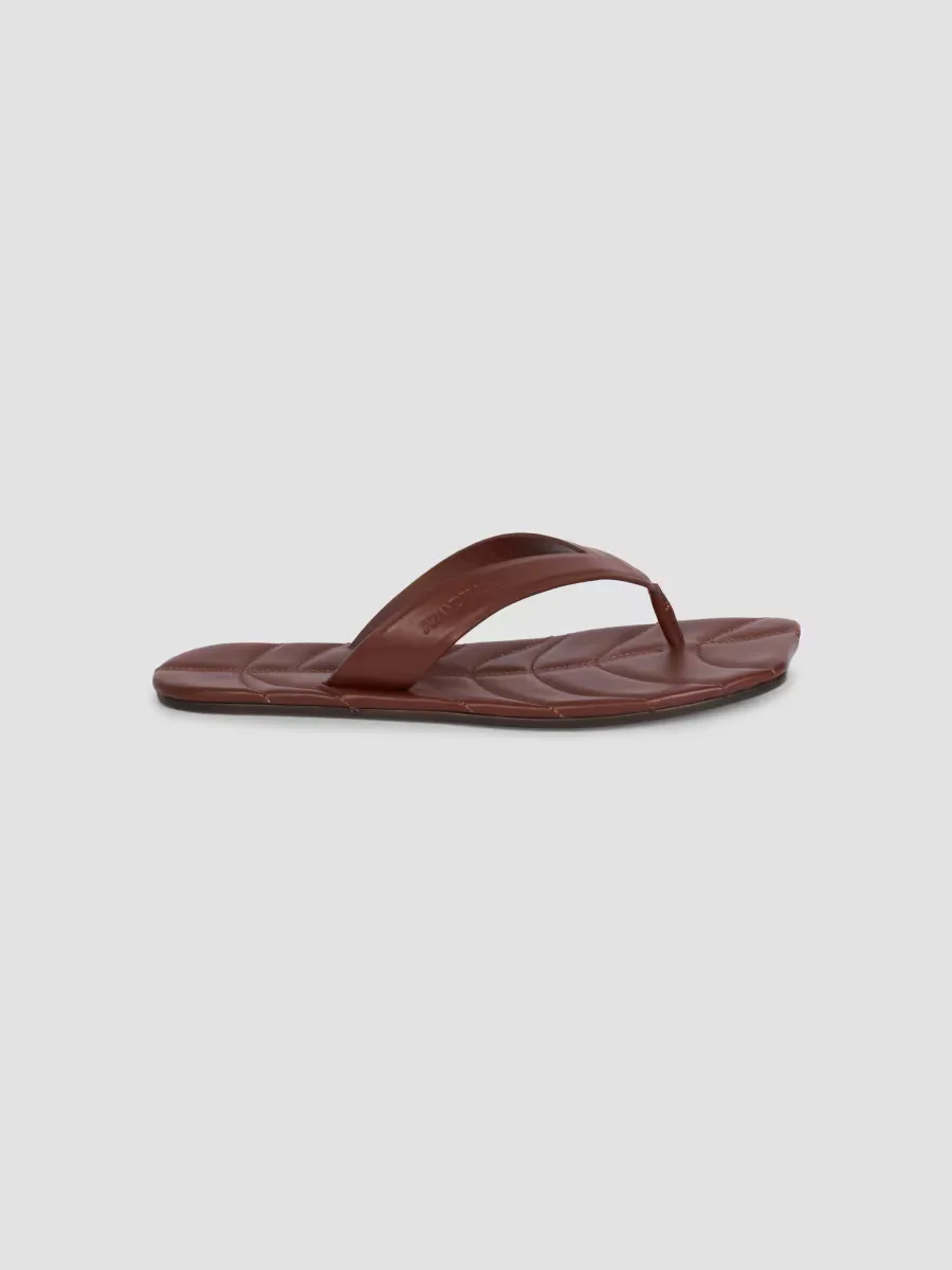 Leaf Leather Thong Sandals by JW Anderson