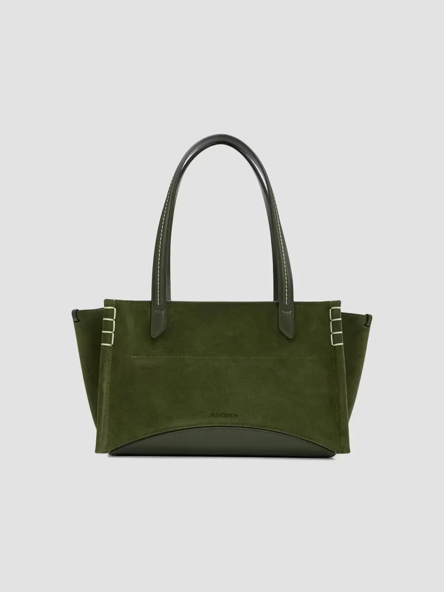 Elongated Loafer Cabas Suede Shoulder Bag by JW Anderson