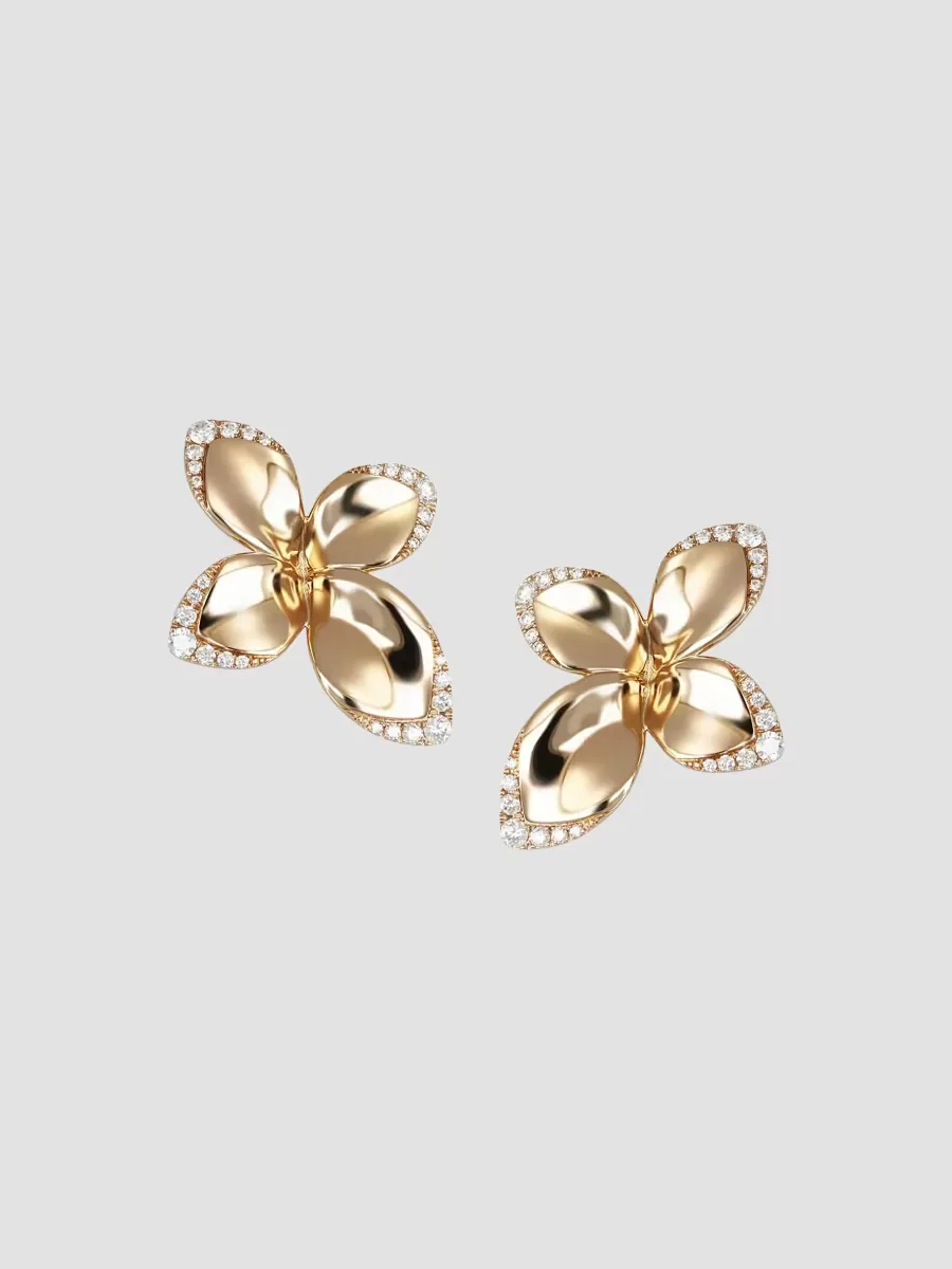 Giardini Segreti 18K Rose Gold & 0.69 TCW Diamond Earrings